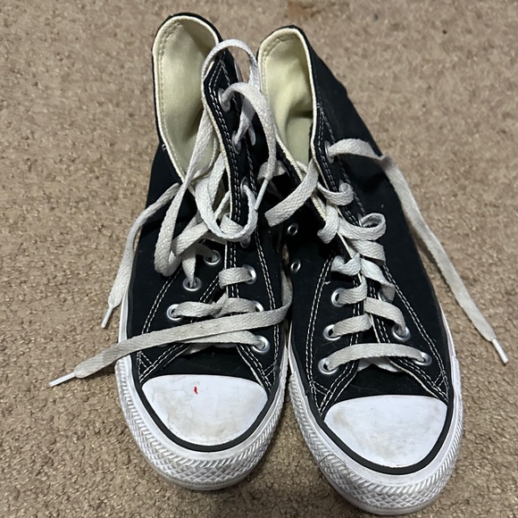 Converse Black and White High-Top Sneakers - Picture 1 of 6